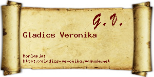 Gladics Veronika névjegykártya